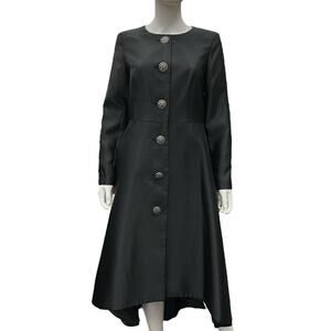 Chetta B Duster/Dress Women’s Size 4 HiLo with Ornate Buttons in Black